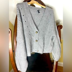 H&M knit balloon sleeve cardigan Divided